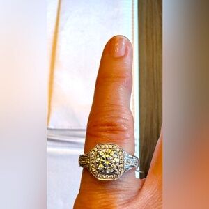 NWT Elegant Silver Ring with CZ’s